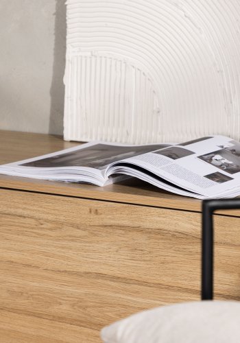 VENTURE DESIGN Frihamn Wandschrank, m. 2 Schubladen – natürliches MDF