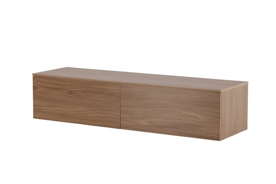 VENTURE DESIGN Frihamn veggskap, m. 2 skuffer - valntt MDF