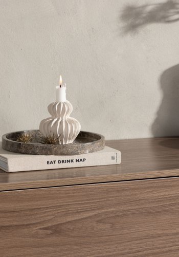 VENTURE DESIGN Frihamn veggskap, m. 2 skuffer - valntt MDF