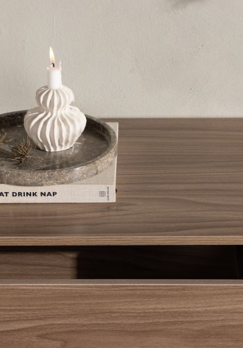 VENTURE DESIGN Frihamn veggskap, m. 2 skuffer - valntt MDF