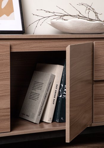 VENTURE DESIGN Corpus skjenk, m. 2 drer og 2 skuffer - valntt MDF