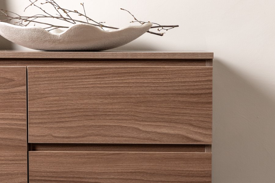 VENTURE DESIGN Corpus skjenk, m. 2 drer og 2 skuffer - valntt MDF