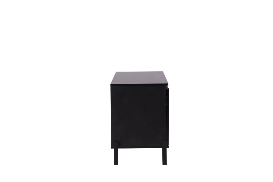 VENTURE DESIGN Corpus Sideboard, m. 2 Türen und 2 Schubladen – schwarzes MDF