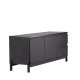VENTURE DESIGN Corpus Sideboard, m. 2 Türen und 2 Schubladen – schwarzes MDF