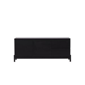 VENTURE DESIGN Corpus skänk, m. 2 luckor och 2 ldor - svart MDF