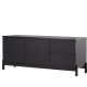VENTURE DESIGN Corpus Sideboard, m. 2 Türen und 2 Schubladen – schwarzes MDF