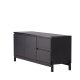 VENTURE DESIGN Corpus Sideboard, m. 2 Türen und 2 Schubladen – schwarzes MDF