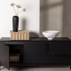 VENTURE DESIGN Corpus Sideboard, m. 2 Türen und 2 Schubladen – schwarzes MDF
