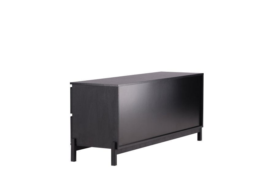 VENTURE DESIGN Corpus Sideboard, m. 2 Türen und 2 Schubladen – schwarzes MDF