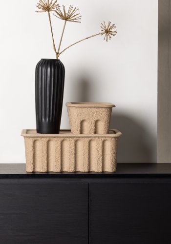 VENTURE DESIGN Corpus Sideboard, m. 2 Türen und 2 Schubladen – schwarzes MDF