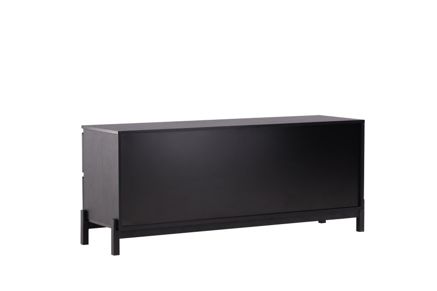 VENTURE DESIGN Corpus Sideboard, m. 2 Türen und 2 Schubladen – schwarzes MDF