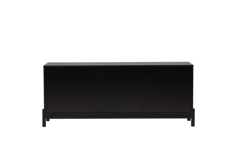VENTURE DESIGN Corpus Sideboard, m. 2 Türen und 2 Schubladen – schwarzes MDF
