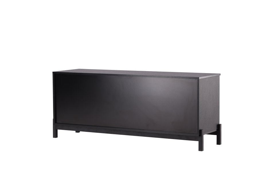 VENTURE DESIGN Corpus Sideboard, m. 2 Türen und 2 Schubladen – schwarzes MDF