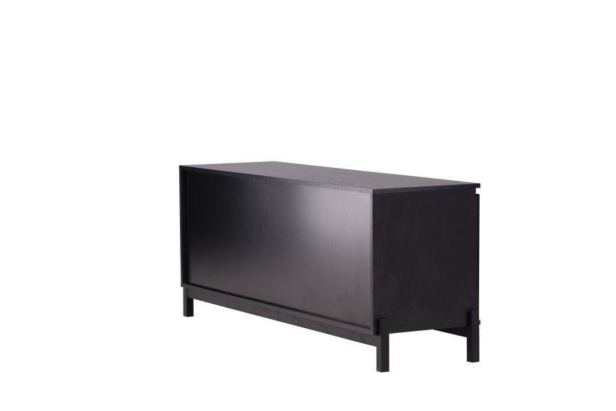 VENTURE DESIGN Corpus Sideboard, m. 2 Türen und 2 Schubladen – schwarzes MDF