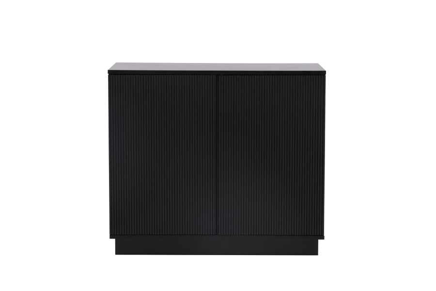 VENTURE DESIGN Lenox skjenk, m. 2 drer og 2 hyller - sort MDF