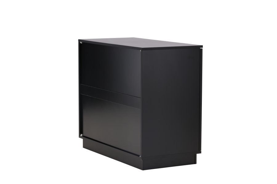 VENTURE DESIGN Lenox skjenk, m. 2 drer og 2 hyller - sort MDF