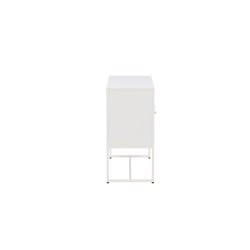 Malla sk�nk, m. 3 l�ger og 2 hylder - hvid st�l