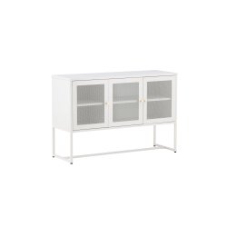 Malla sk�nk, m. 3 l�ger og 2 hylder - hvid st�l