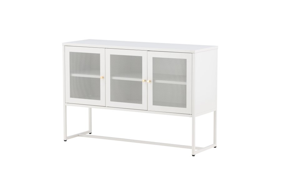 VENTURE DESIGN Malla skjenk, m. 3 drer og 2 hyller - hvit stl