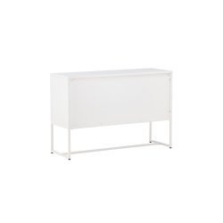 Malla sk�nk, m. 3 l�ger og 2 hylder - hvid st�l