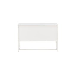 Malla sk�nk, m. 3 l�ger og 2 hylder - hvid st�l