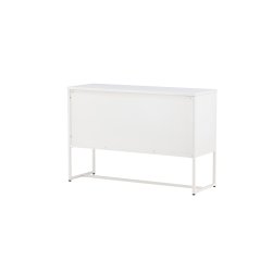 Malla sk�nk, m. 3 l�ger og 2 hylder - hvid st�l
