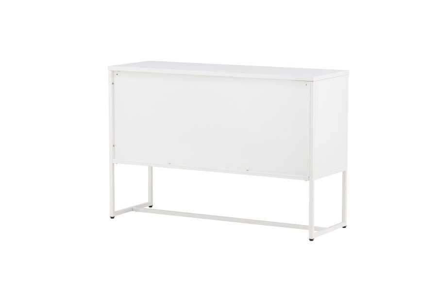 VENTURE DESIGN Malla skjenk, m. 3 drer og 2 hyller - hvit stl