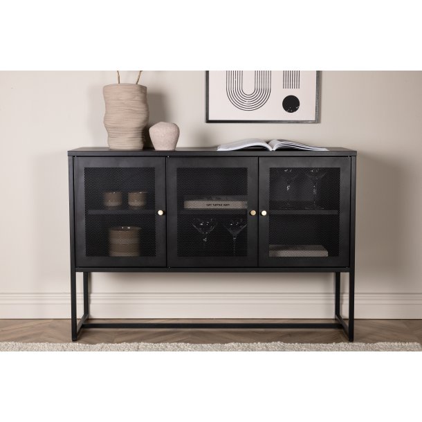 Malla sknk, m. 3 lger og 2 hylder hvid stl