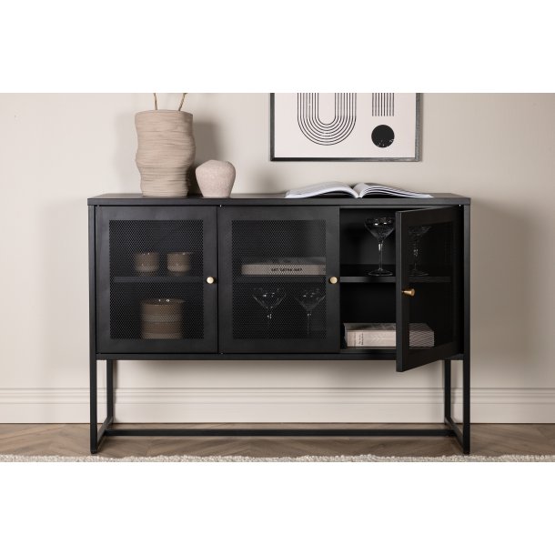 Malla sknk, m. 3 lger og 2 hylder hvid stl