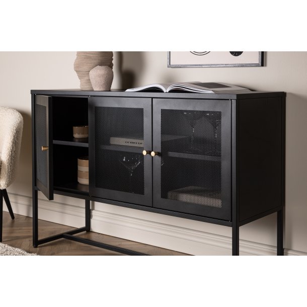 Malla sknk, m. 3 lger og 2 hylder hvid stl