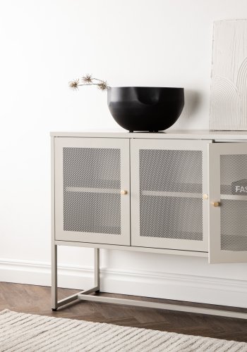 VENTURE DESIGN Malla skjenk, m. 3 drer og 2 hyller - beige stl