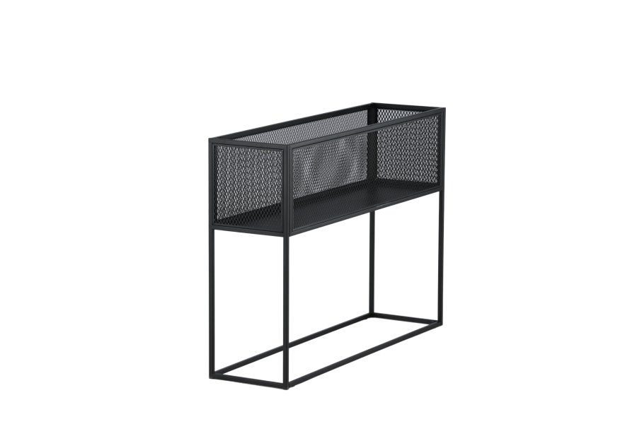 VENTURE DESIGN Netz sidebord, rektangulrt - svart stl (110x30)