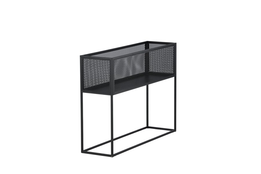 VENTURE DESIGN Netz sidebord, rektangulrt - svart stl (110x30)