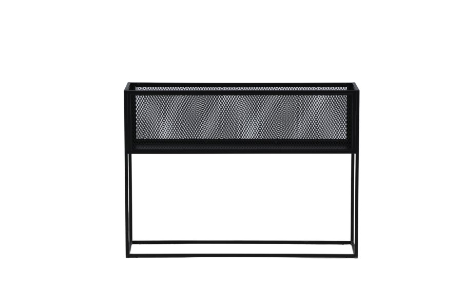VENTURE DESIGN Netz sidebord, rektangulrt - svart stl (110x30)