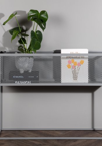 VENTURE DESIGN Netz sidebord, rektangulrt - grtt stl (110x30)