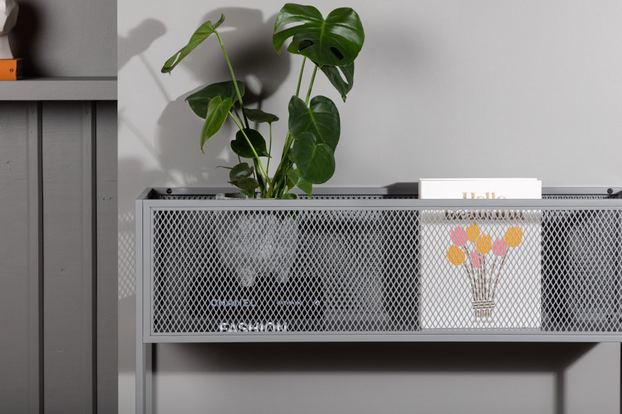 VENTURE DESIGN Netz sidebord, rektangulrt - grtt stl (110x30)