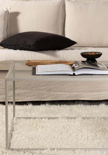 VENTURE DESIGN Netz salongbord, firkantet - beige stl (80x80)