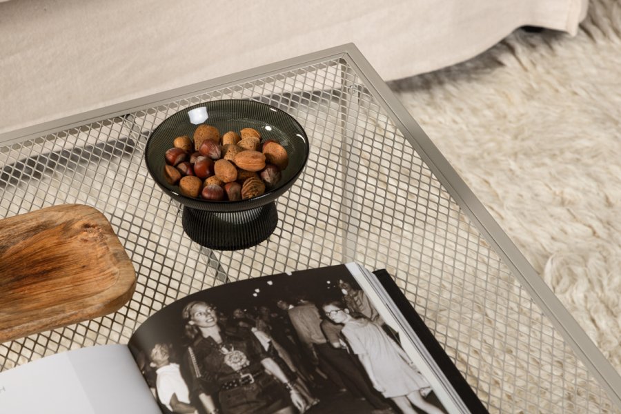 VENTURE DESIGN Netz salongbord, firkantet - beige stl (80x80)