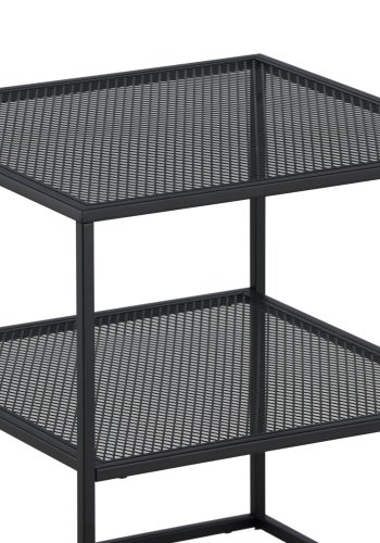 VENTURE DESIGN Netz sidebord, firkantet, m. 1 hylle - svart stl (55x55)