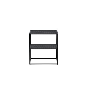 VENTURE DESIGN Netz sidobord, fyrkantigt, w. 1 hylla - svart stl (55x55)