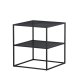 VENTURE DESIGN Netz sidebord, firkantet, m. 1 hylle - svart stl (55x55)