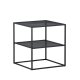 VENTURE DESIGN Netz sidebord, firkantet, m. 1 hylle - svart stl (55x55)