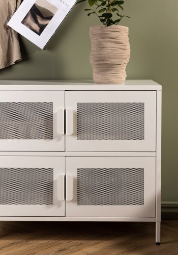 VENTURE DESIGN Nett skab, m. 4 lger og 2 hylder - hvid stl