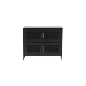 VENTURE DESIGN Nettskap, m. 4 drer og 2 hyller - sort stl