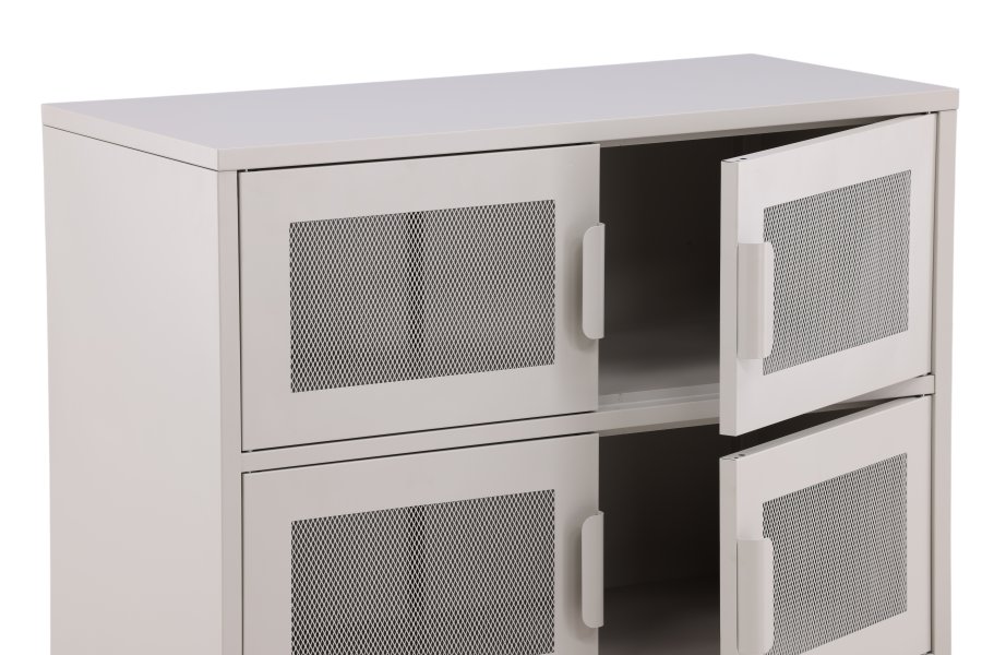 VENTURE DESIGN Nett skab, m. 4 lger og 2 hylder - beige stl