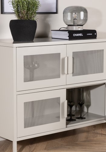 VENTURE DESIGN Nett skab, m. 4 lger og 2 hylder - beige stl