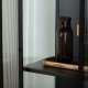 VENTURE DESIGN Garis vitrineskap, m. 2 d�rer og 2 hyller - glass og sort st�l (H:160)