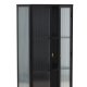 VENTURE DESIGN Garis vitrineskap, m. 2 d�rer og 2 hyller - glass og sort st�l (H:160)