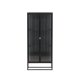 VENTURE DESIGN Garis vitrineskap, m. 2 d�rer og 2 hyller - glass og sort st�l (H:160)