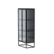 VENTURE DESIGN Garis vitrineskap, m. 2 d�rer og 2 hyller - glass og sort st�l (H:160)